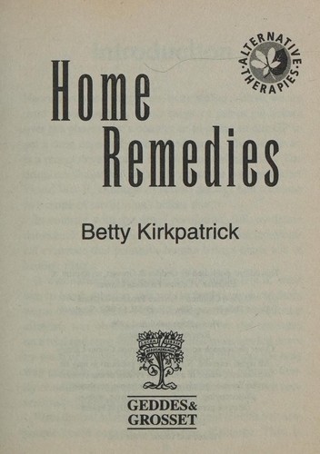 Cover for Home Remedies (Alternative therapies)