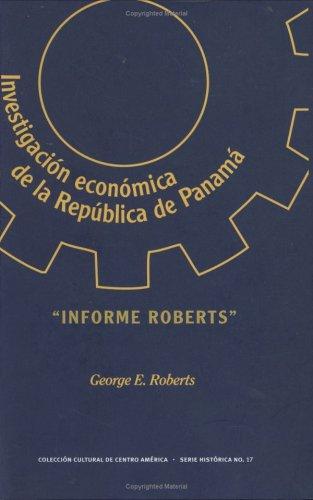 Cover for Investigacion economica de la Republica de Panama