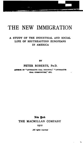 Cover for The new immigration