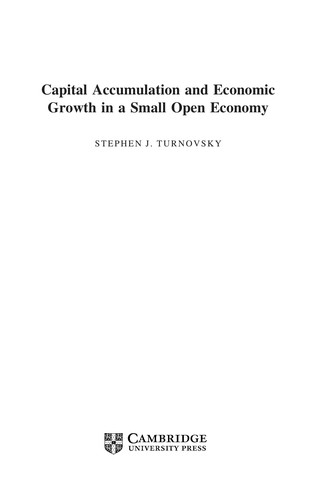 Cover for Capital accumulation and economic growth in a small open economy