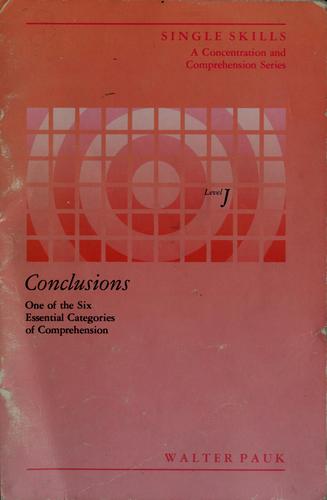 Cover for Conclusions