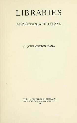 Cover for Libraries