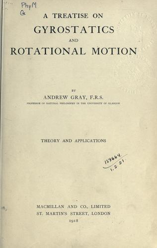 Cover for A treatise on gyrostatics and rotational motion -