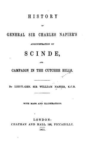 Cover for History of General Sir Charles Napier's administration of Scinde