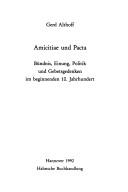Cover for Amicitia und pacta