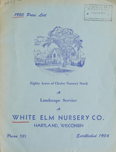 Cover for 1950 price list