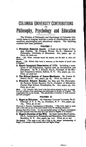 Cover for The historical development of school readers and of method in teaching reading