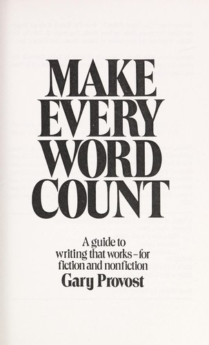 Cover for Make every word count