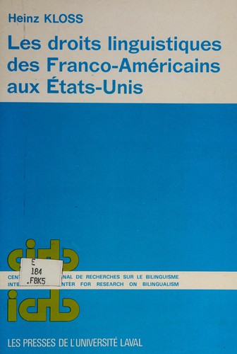 Cover for Les droits linguistiques des Franco-Américains aux États-Unis