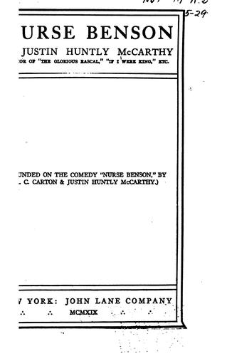 Cover for Nurse Benson