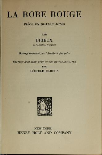 Cover for La robe rouge