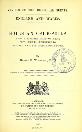 Cover for Soils and sub-soils from a sanitary point of view