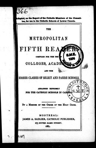 Cover for The Metropolitan fifth reader