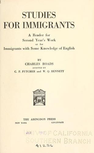 Cover for Studies for immigrants