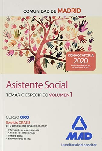 Cover for Asistente social de la Comunidad de Madrid. Temario específico Volumen 1