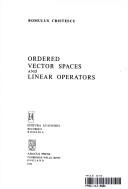 Cover for Ordered vector spaces and linear operators