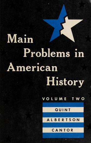 Cover for Main problems in American history.