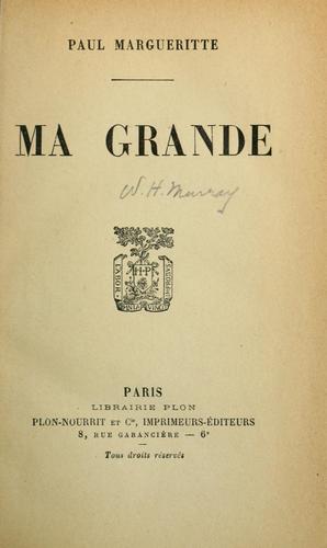Cover for Ma Grande