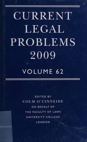 Cover for Current legal problems