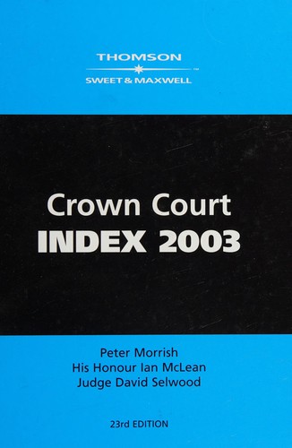 Cover for Crown Court Index, 2003