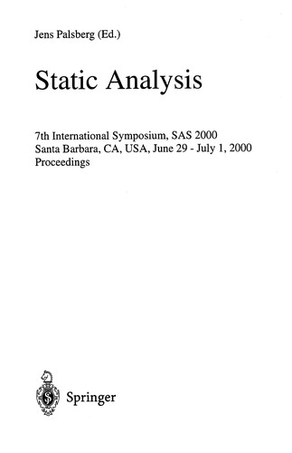 Cover for Static analysis