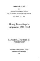 Cover for Heresy proceedings in Languedoc, 1500-1560
