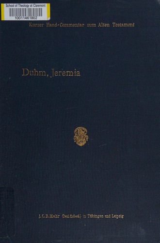 Cover for Das Buch Jeremia