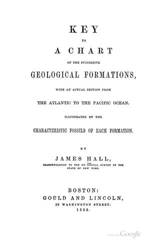 Cover for A Chart Giving an Ideal Section of the Successive Geological Formations with an Actual ...