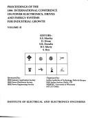 Cover for 1996 IEEE International Conference on Power Electronics, Drives Systems for Industrial Growth