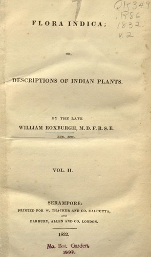 Cover for Flora indica