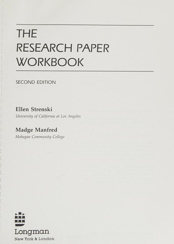 Cover for Research Paper Workbook