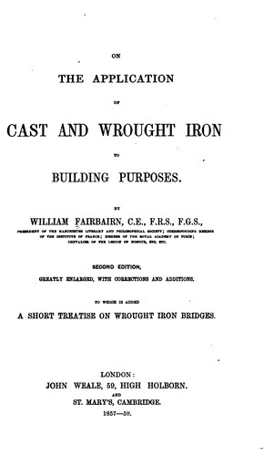 Cover for On the Application of Cast and Wrought Iron to Building Purposes