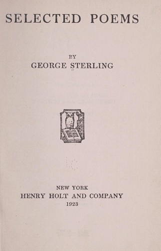 Cover for Selected poems