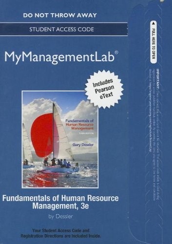 Cover for NEW MyManagementLab with Pearson eText -- Access Card -- for Fundamentals of Human Resource Management