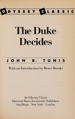Cover for The Duke decides