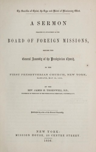 Cover for The sacrifice of Christ