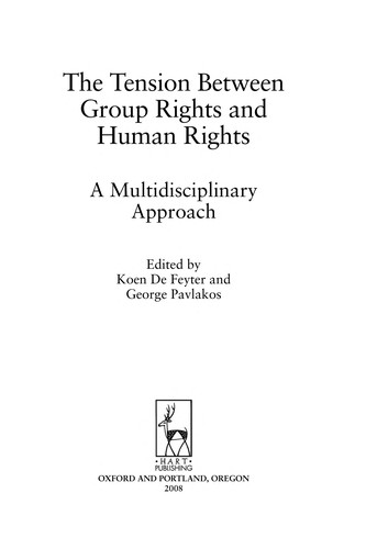 Cover for The tension between group rights and human rights