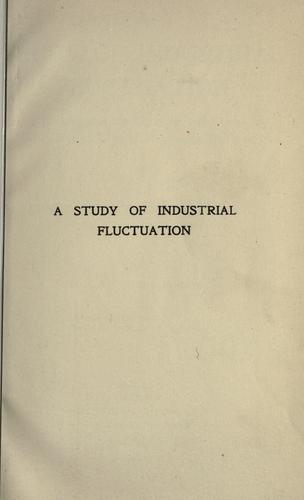 Cover for A study of industrial fluctuation