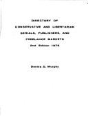 Cover for Directory of conservative and libertarian serials, publishers, and freelance markets