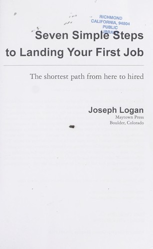 Cover for 7 simple steps to landing your first job
