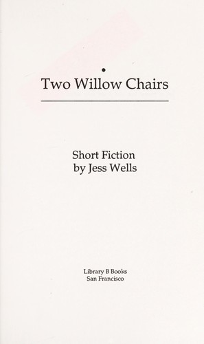 Cover for Two Willow Chairs