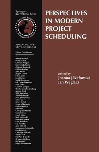 Cover for Perspectives in Modern Project Scheduling (International Series in Operations Research & Management Science)