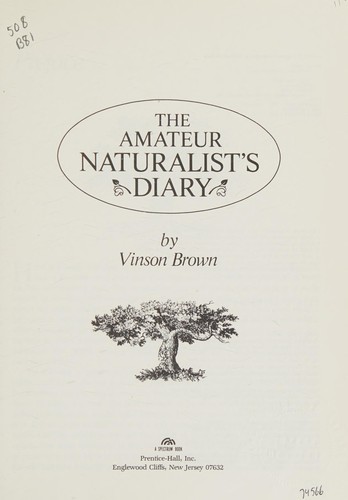Cover for The amateur naturalist's diary
