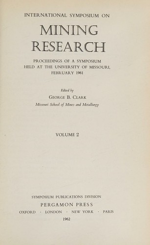 Cover for Mining Research