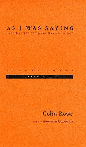 Cover for As I was saying