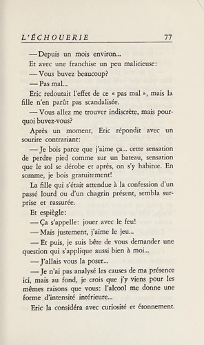 Cover for L'E ́chouerie.