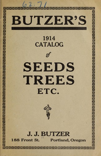 Cover for 1914 catalog of seeds, trees, etc