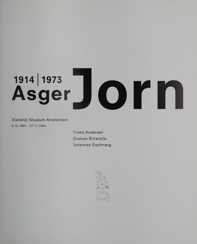 Cover for Asger Jorn 1914-1973