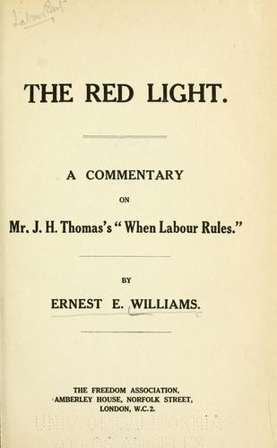 Cover for The red light.
