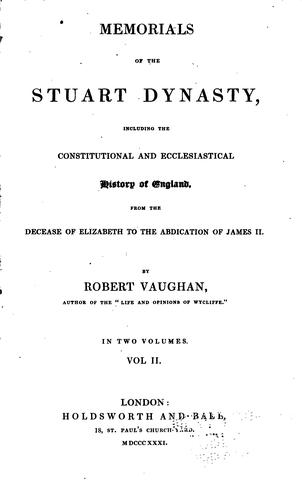Cover for Memorials of the Stuart dynasty